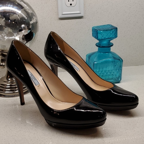 Prada Shoes - PRADA Milano patent leather heels(sz 40.5/10.5)